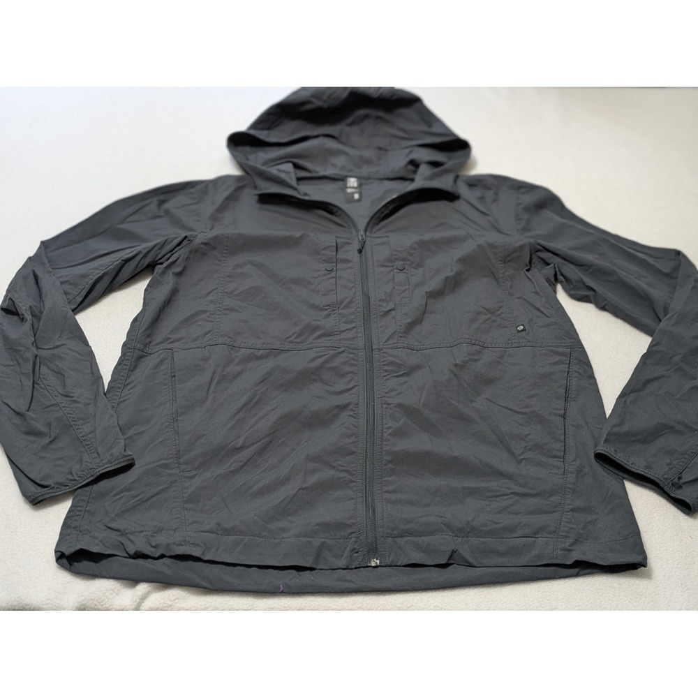 Mountain Hardwear Men's Echo Lake Hoodie Jacket UPF40 Full Zip Gray Mens Medium